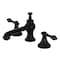 Kingston Brass KC7060AL Vintage 8" Widespread Bathroom Faucet, Matte Black KC7060AL - alternate 1